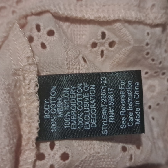 ALTAR 'D STATE BLUSH PINK LACE TOP SZ SMALL - Picture 11 of 12